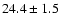$24.4\pm1.5$