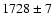 $1728\pm7$
