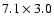 $7.1\times3.0$