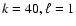 $k= 40,
\ell= 1$
