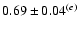 $0.69 \pm 0.04^{(e)}$