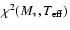 $\chi^2(M_*, T_{\rm eff})$