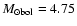 $M_{\odot {\rm bol}}= 4.75$