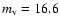 $m_{\rm
v}= 16.6$
