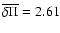 $\overline {\delta \Pi }= 2.61$