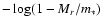 $-\log (1-M_r/m_*)$