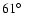 $61\hbox{$^\circ$ }~$