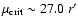 $\mu_{\rm crit} \sim27.0\ r^{\prime}$