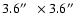 $3.6\hbox{$^{\prime\prime}$ }\ \times3.6\hbox{$^{\prime\prime}$ }$