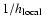 $1/\hbox{$h_{\rm local}$ }~$