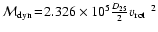 $\mathcal{M}_{\rm dyn}\!=\!2.326\times10^5 \frac{D_{25}}{2}
\hbox{$v_{\rm rot}$ }~\!^2$
