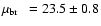 $\hbox{$\mu_{\rm br}$ }~= 23.5\pm 0.8$