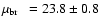 $\hbox{$\mu_{\rm br}$ }~= 23.8\pm 0.8$
