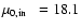 $\hbox{$\mu_{0,\rm in}$ }~= 18.1$