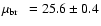 $\hbox{$\mu_{\rm br}$ }~= 25.6\pm 0.4$