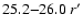 $25.2{-}26.0\ r^{\prime}$
