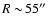 $R\sim\!55\hbox{$^{\prime\prime}$ }$