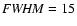 ${{\it FWHM}=15}$