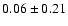 $0.06\pm0.21$