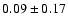 $0.09\pm0.17$