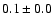 $0.1\pm0.0$