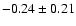 $-0.24\pm0.21$
