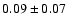$0.09\pm0.07$
