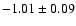 $-1.01\pm0.09$