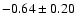 $-0.64\pm0.20$