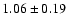 $1.06\pm0.19$