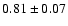 $0.81\pm0.07$