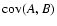 ${\rm cov}(A,B)$