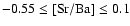$ -0.55 \leq\rm [Sr/Ba] \leq 0.1$