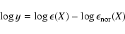 \begin{displaymath}\log y = \log\epsilon(X) - \log\epsilon_{\rm nor}(X)\end{displaymath}