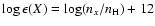$\log\epsilon (X)=\log(n_x/n_{\rm H}) + 12$