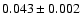 $0.043 \pm 0.002$