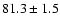 $81.3\pm1.5$