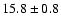 $15.8\pm0.8$