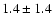$1.4\pm1.4$