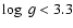 $\log~ g < 3.3$
