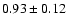 $0.93\pm0.12$