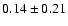 $0.14\pm0.21$