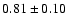 $0.81\pm0.10$