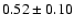 $0.52\pm0.10$