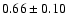 $0.66\pm0.10$
