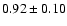 $0.92\pm0.10$