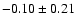 $-0.10\pm0.21$