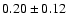 $0.20\pm0.12$