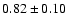 $0.82\pm0.10$