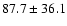 $87.7\pm36.1$
